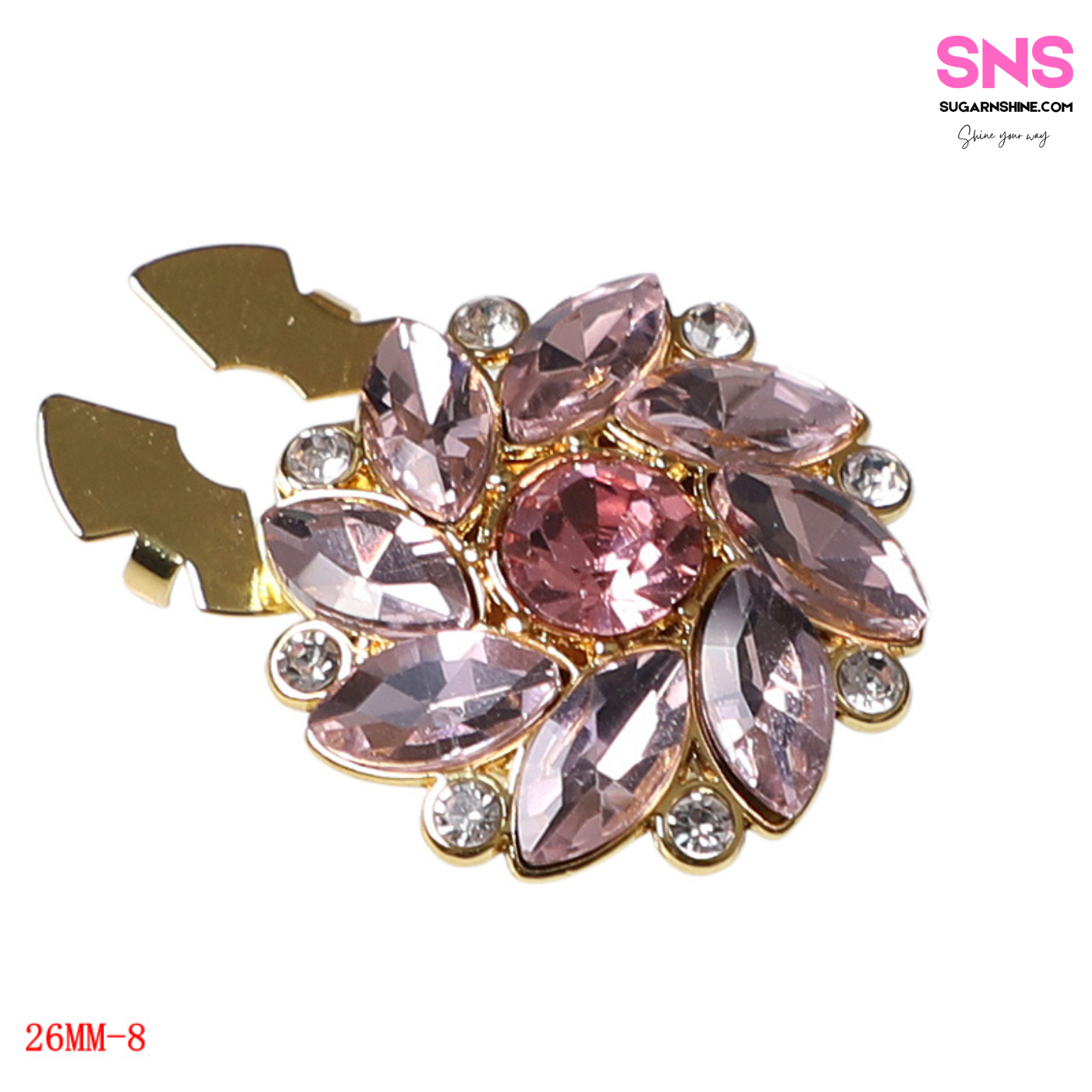 Elegant Enamel Flower Clip-Over Detachable Buttons