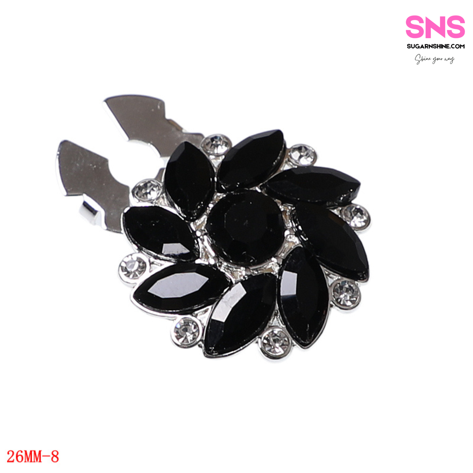 Elegant Enamel Flower Clip-Over Detachable Buttons