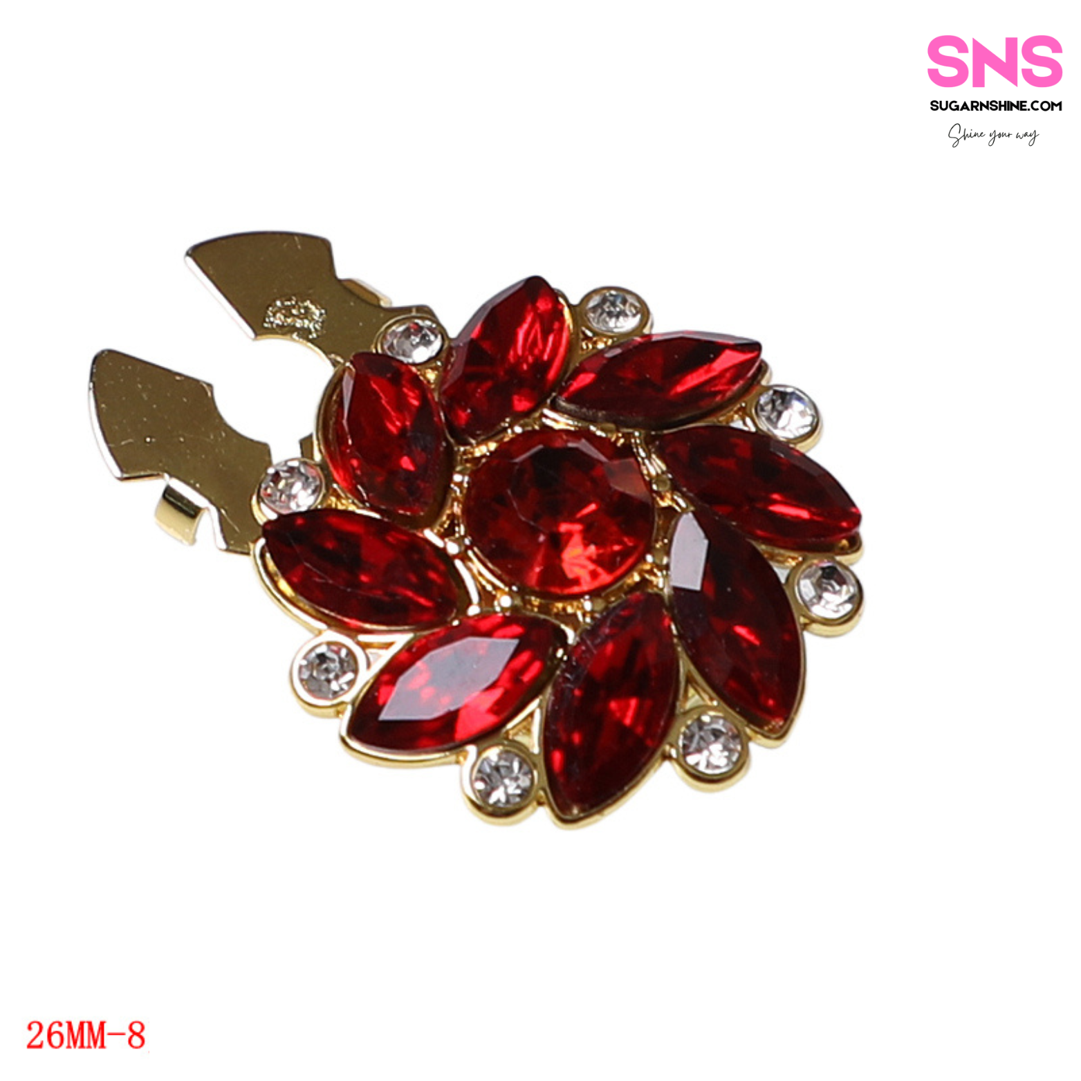 Elegant Enamel Flower Clip-Over Detachable Buttons