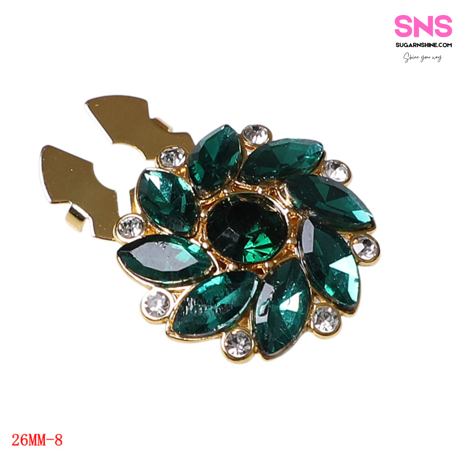 Elegant Enamel Flower Clip-Over Detachable Buttons