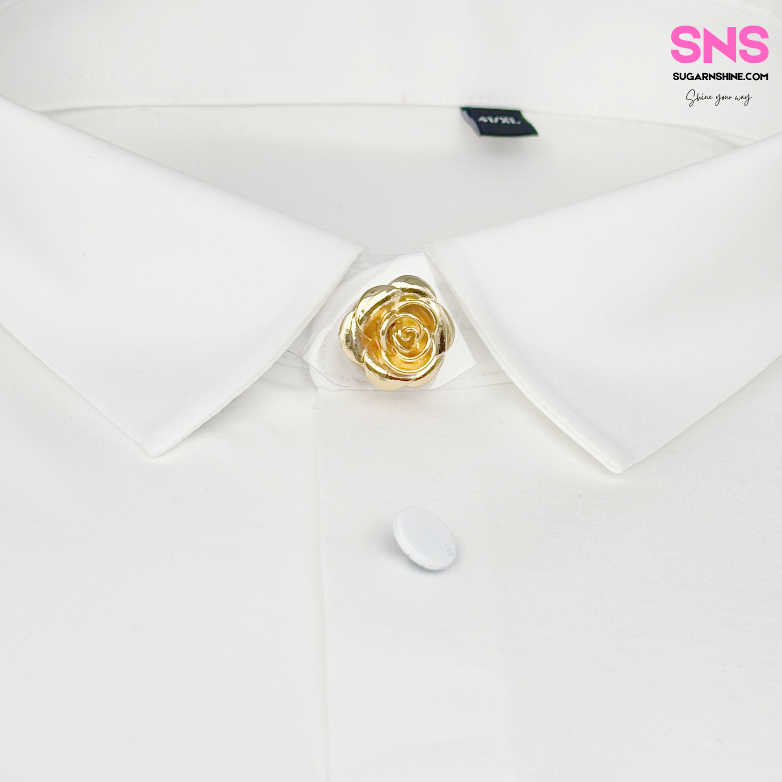 Metallic Classy Rose Edition Clip-Over Detachable Buttons