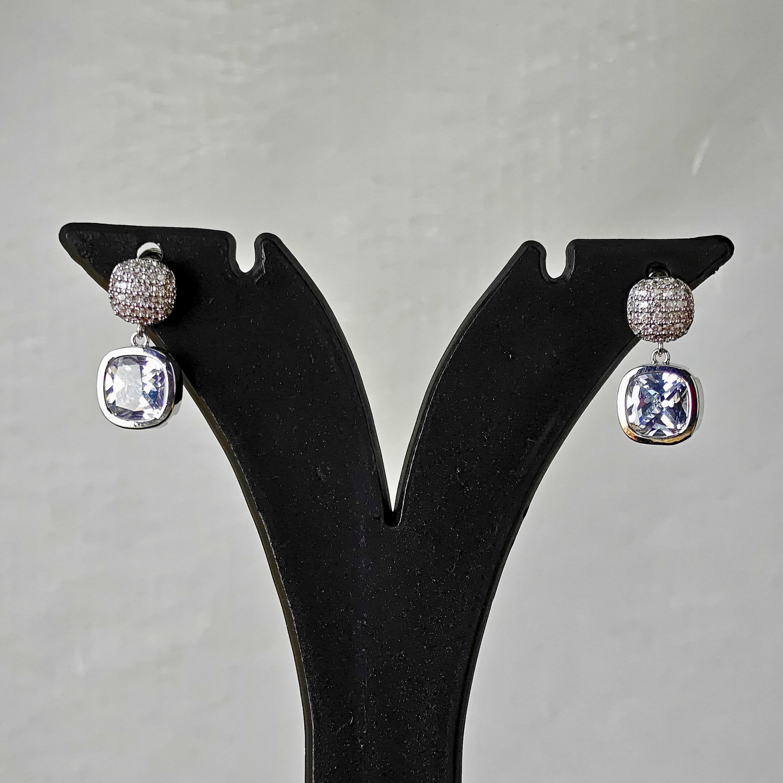 Cushion Cut Radiance Drop Earrings