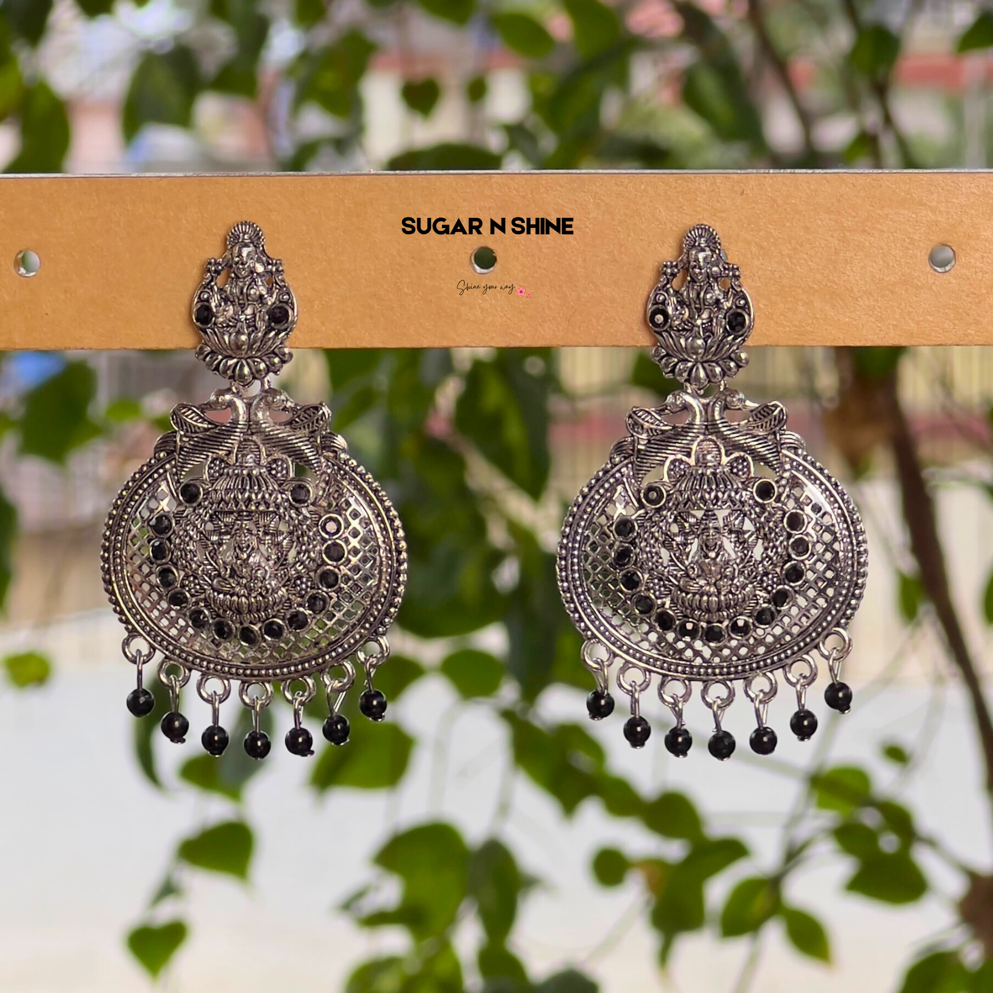 Silver Temple Danglers