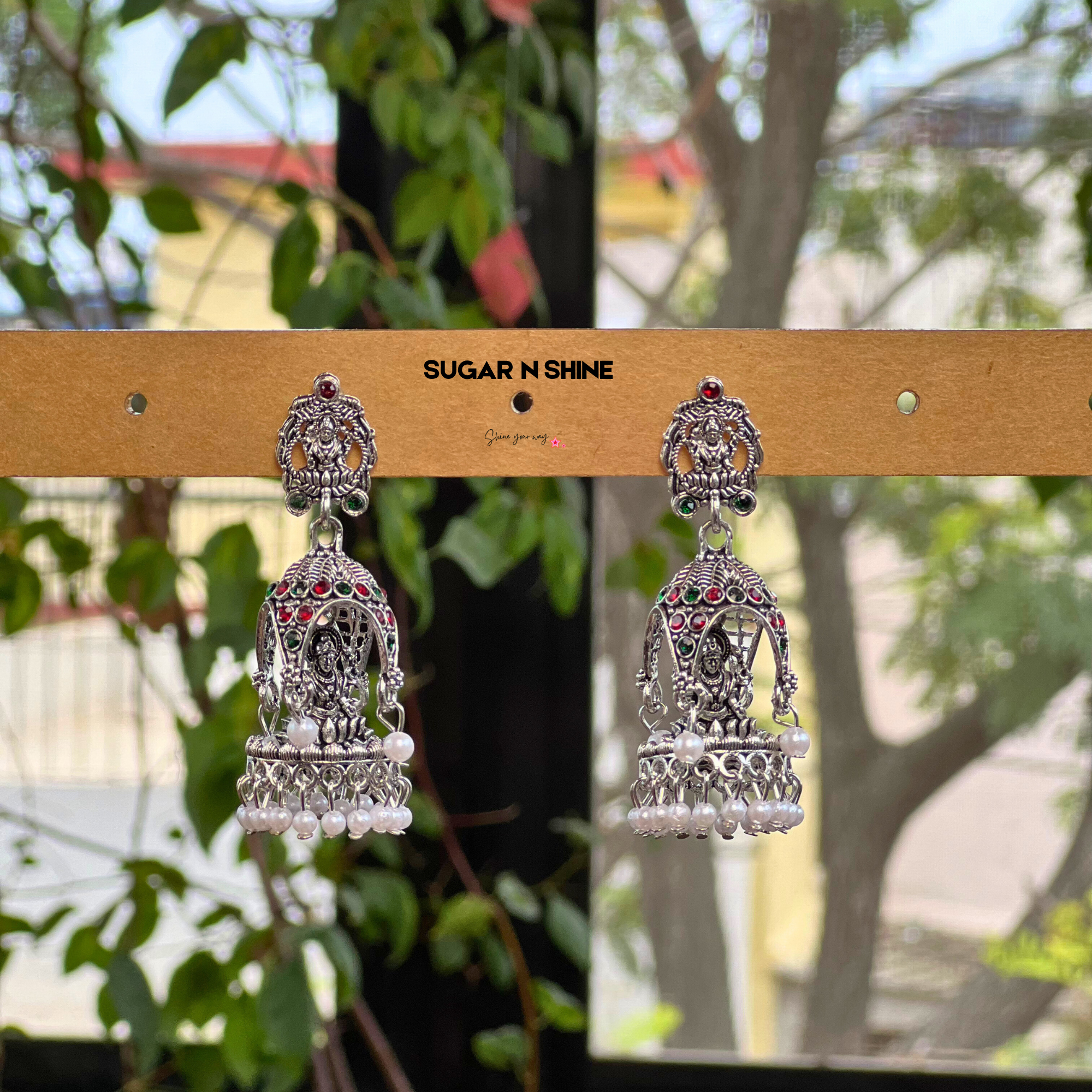 Goddess Lakshmi Temple Dome Jhumkas