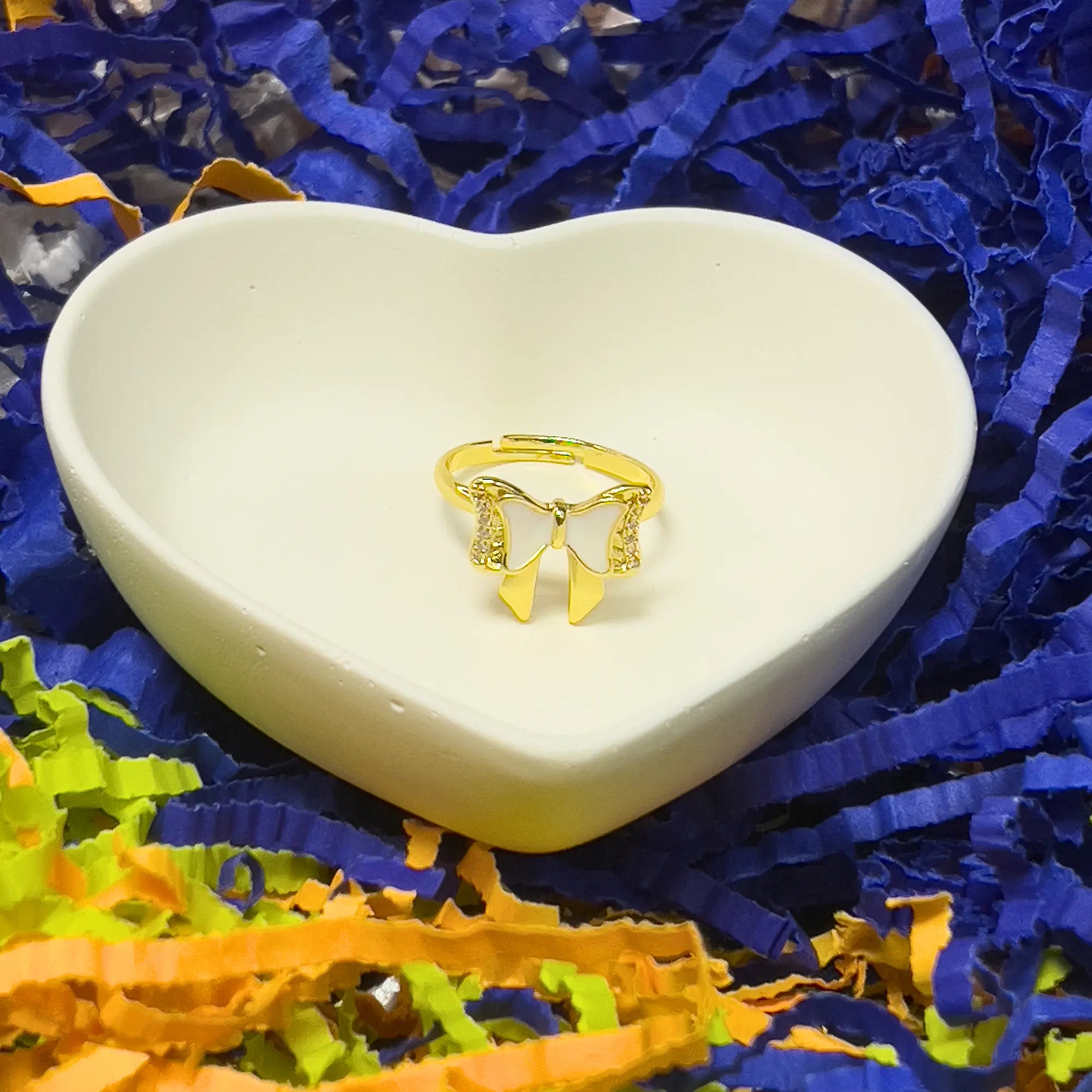Golden Bow-Tied Butterfly Ring