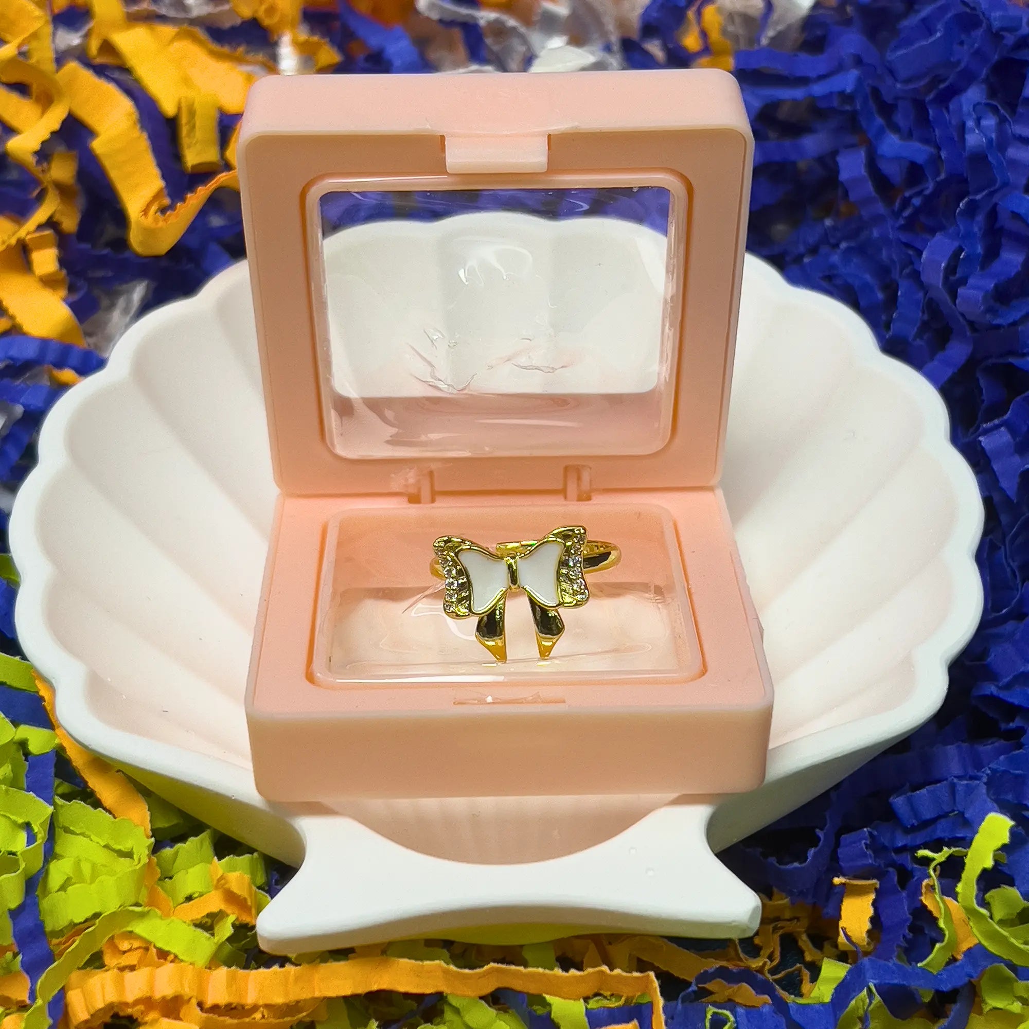 Golden Bow-Tied Butterfly Ring