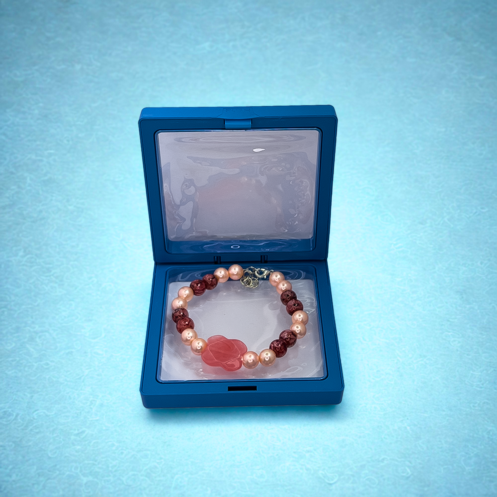 Blush Rose Pearl Charm Bracelet