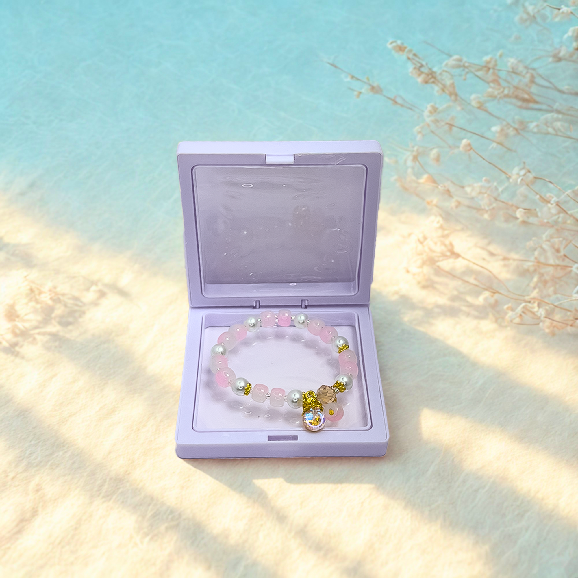 Aura Bloom Bracelet – Blush Pearl