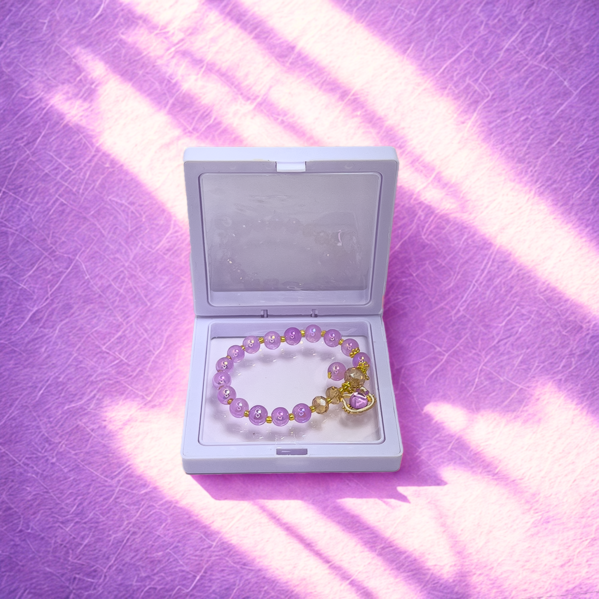 Aura Bloom Bracelet – Lavender Purse Charm