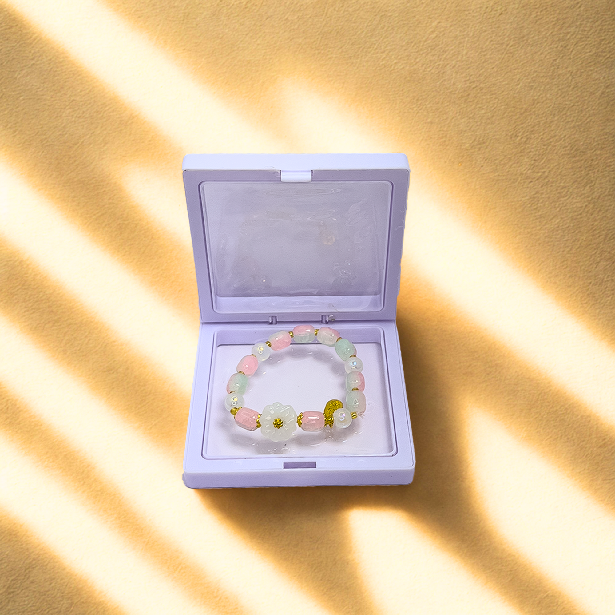 Aura Bloom Bracelet – Lavender Bliss Flower