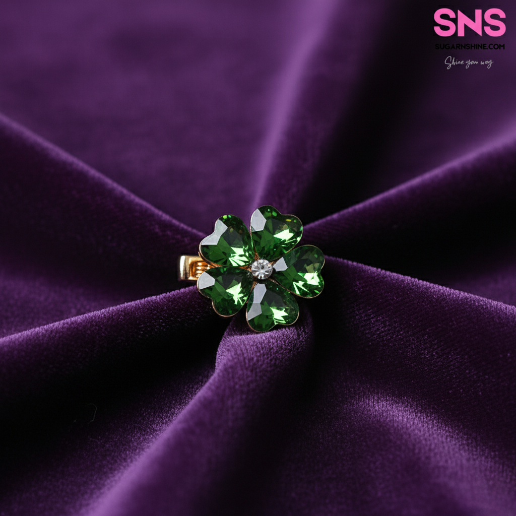 Sparkling Flower Clip-Over Detachable Buttons