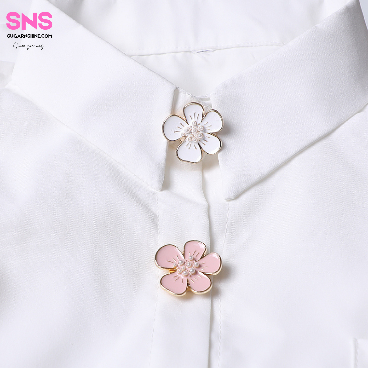 Blossom Flower Clip-Over Detachable Buttons