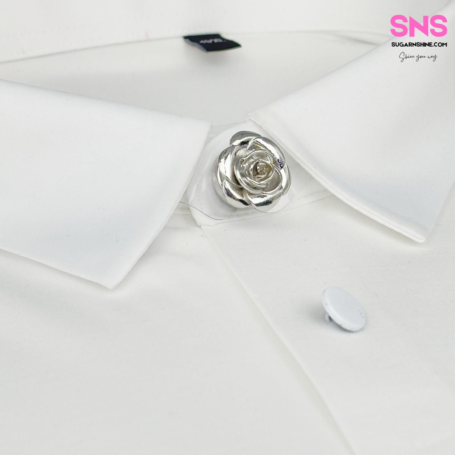 Metallic Classy Rose Edition Clip-Over Detachable Buttons