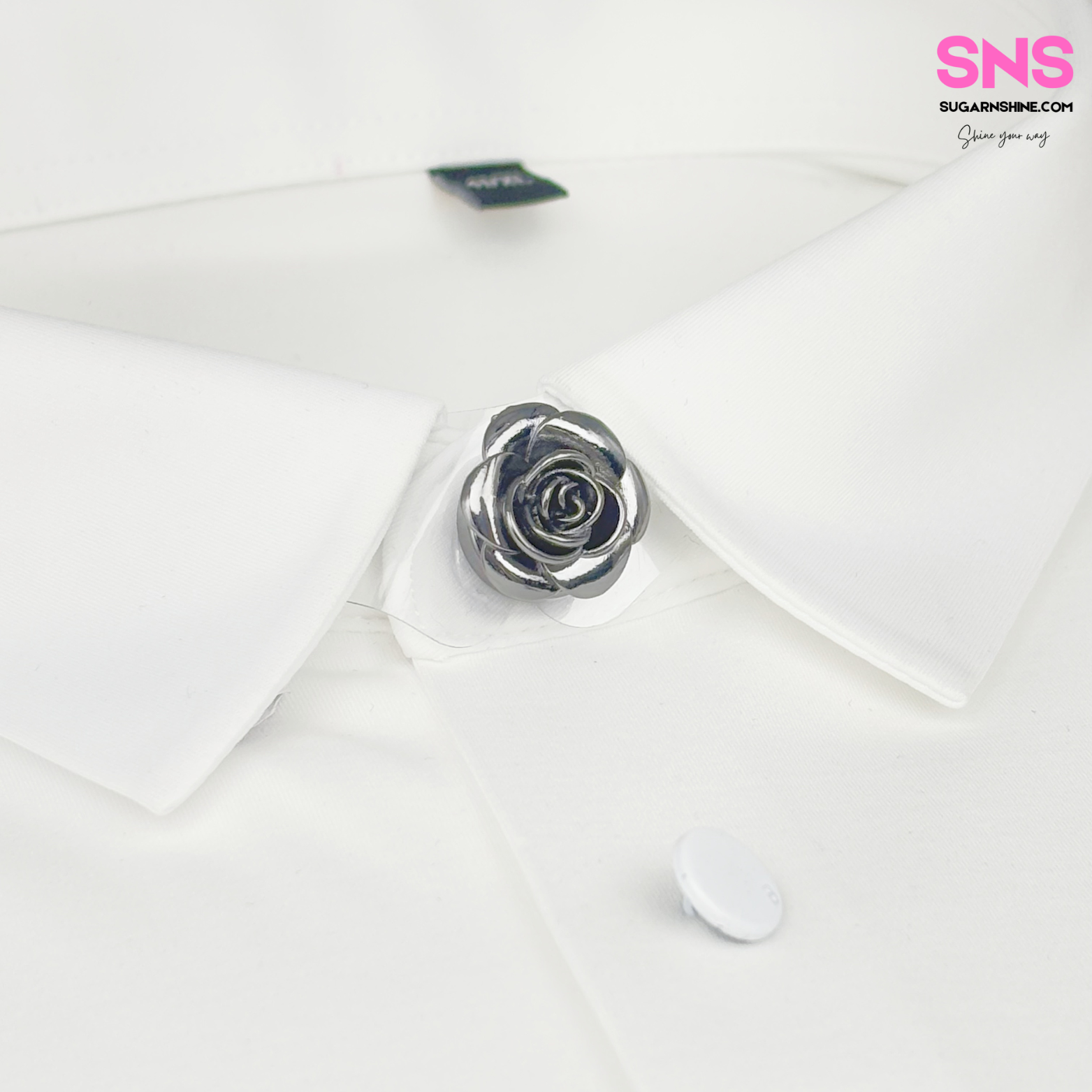 Metallic Classy Rose Edition Clip-Over Detachable Buttons