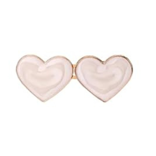 Glossy Pastel Heart Jean Waist Tightener Pins - Pack Of 4 Pairs