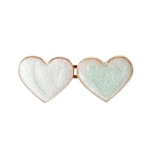 Glossy Pastel Heart Jean Waist Tightener Pins - Pack Of 4 Pairs