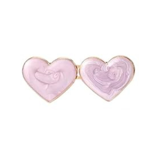 Glossy Pastel Heart Jean Waist Tightener Pins - Pack Of 4 Pairs