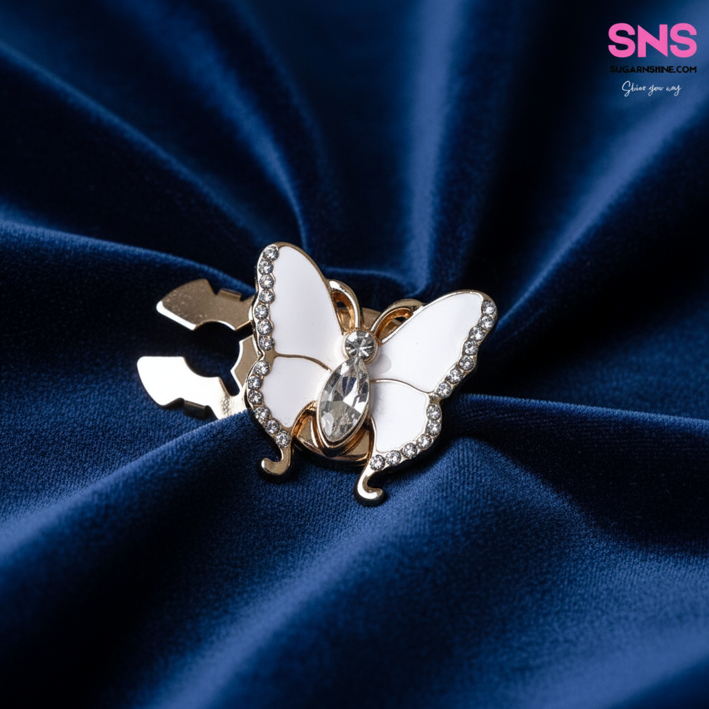 Butterfly Clip-Over Detachable Buttons