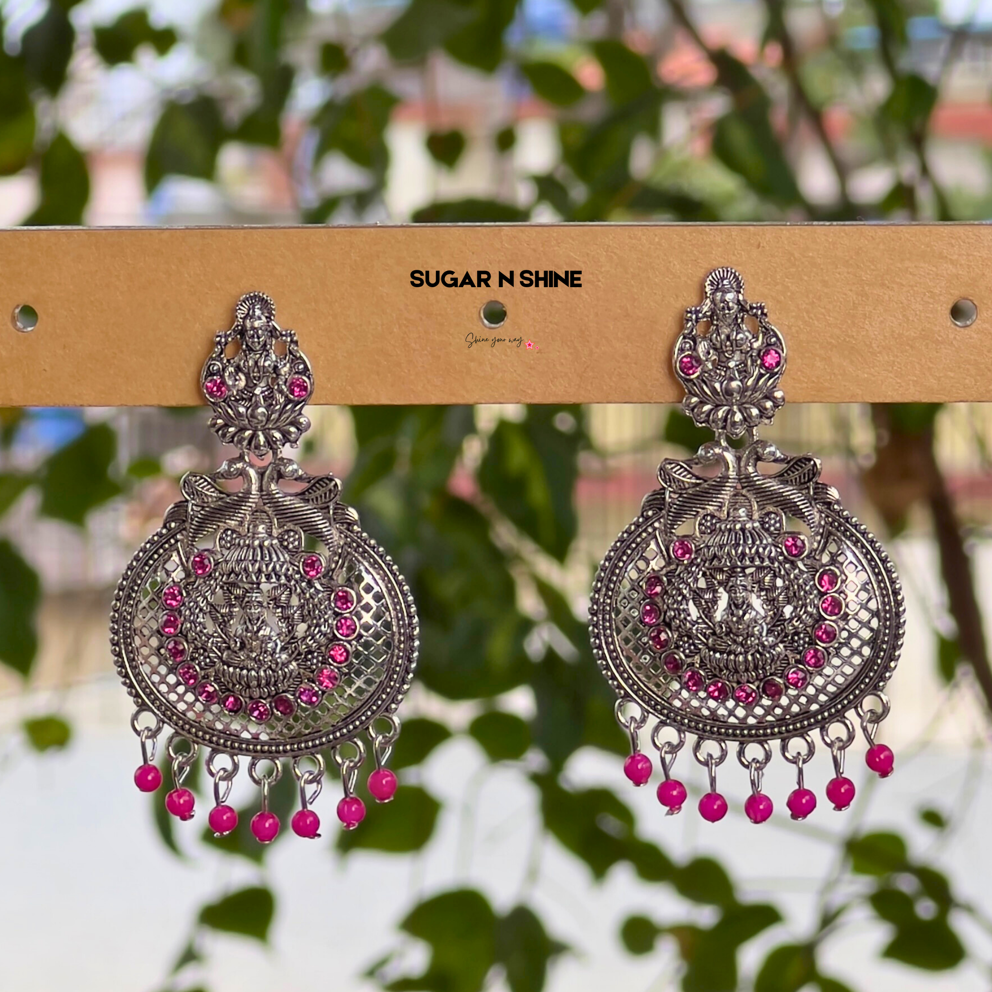 Silver Temple Danglers