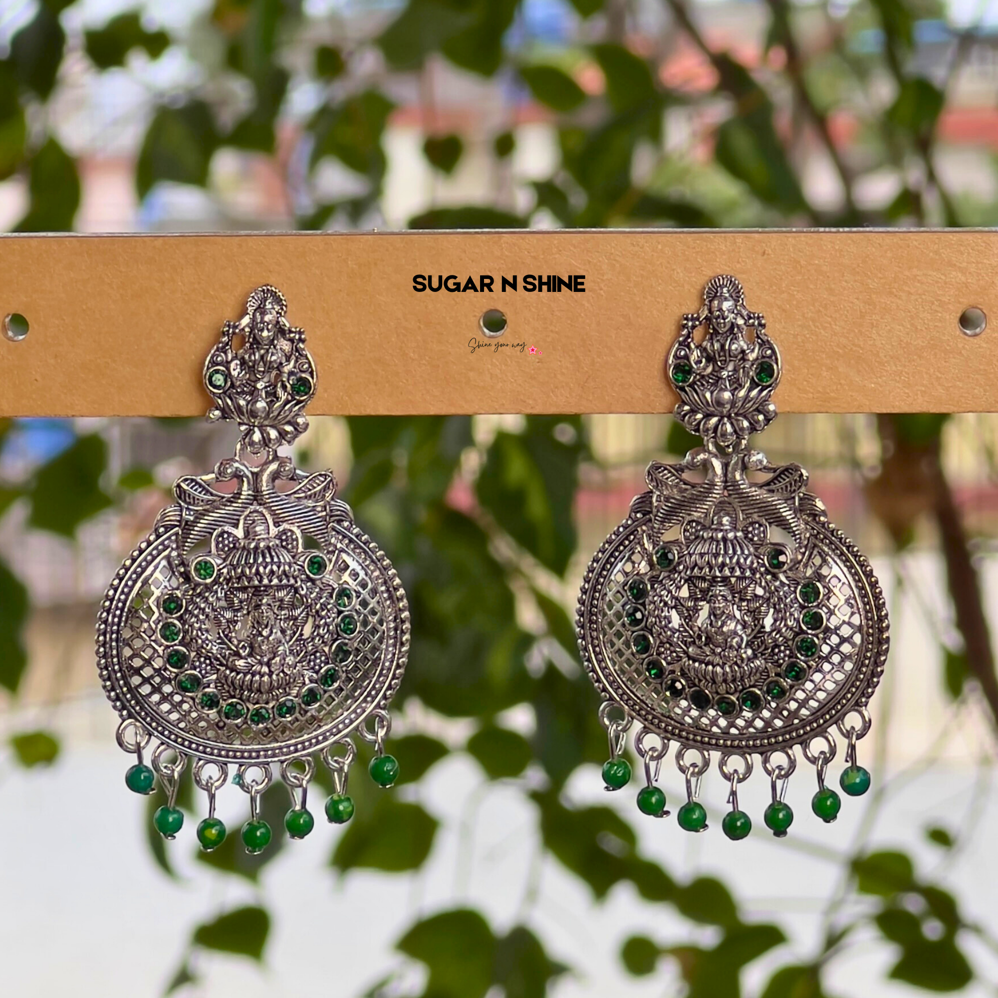 Silver Temple Danglers