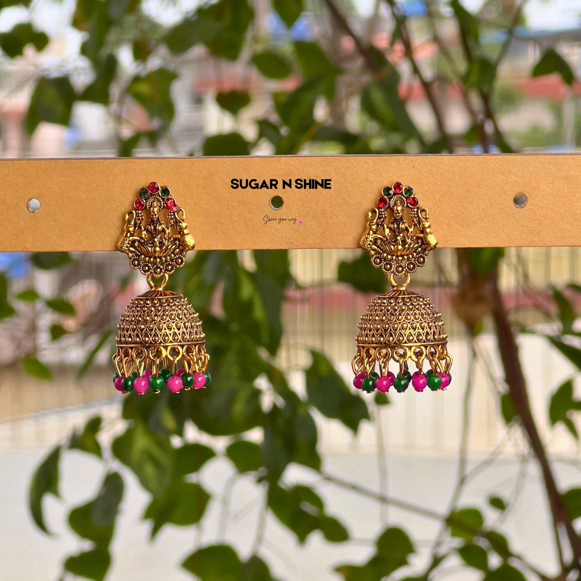 Temple Bell Dangler Earrings