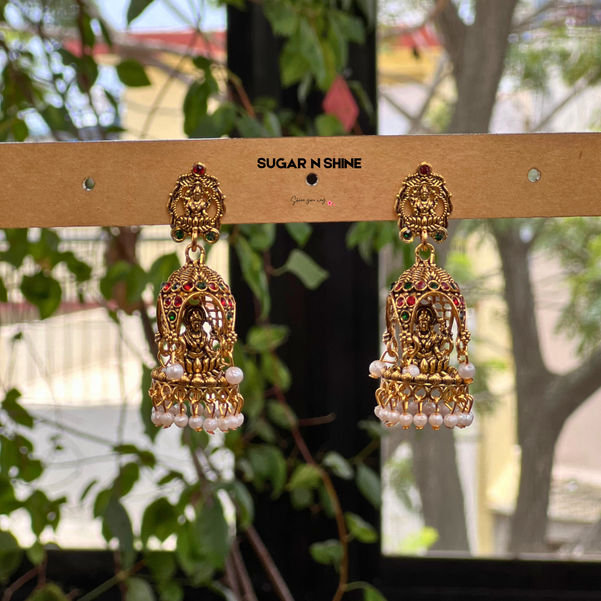 Goddess Lakshmi Temple Dome Jhumkas